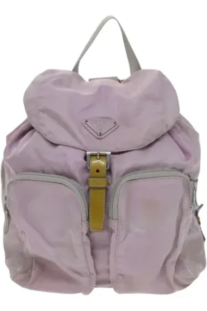 Prada Pre-owned, Dame, Lyserød, ONE SIZE, Nylon, Pre-owned nylon rygsaekke