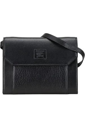 Burberry Pre-owned, Dame, Sort, ONE SIZE, Uld, Pre-owned Laeder crossbody-tasker