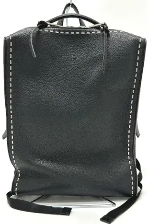 Fendi Pre-owned, Herre, Sort, ONE SIZE, Uld, Pre-owned Laeder skuldertasker
