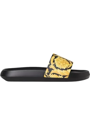 VERSACE Sko, Herre, Sort, 40 EU, Barok Slide Sandaler