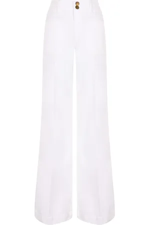 THE SEAFARER Bukser, Dame, Hvid, W27, Uld, Højtaljede Flare Jeans Hvid