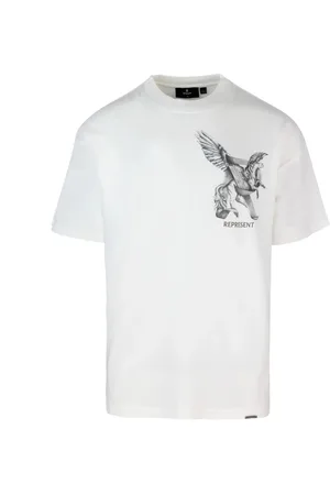 Represent Top, Herre, Hvid, XL, Bomuld, Hvid T-shirt Elegance Bevægelse Grafik