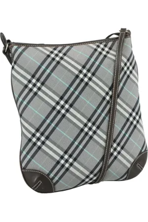 Burberry Pre-owned, Dame, Grå, ONE SIZE, Uld, Pre-owned Canvas skuldertasker