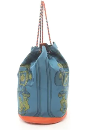 Hermès Pre-owned, Dame, Blå, ONE SIZE, Uld, Pre-owned Canvas crossbody-tasker