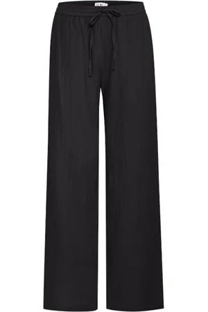 Ichi Bukser, Dame, Sort, S, Uld, Loose Fit Damebukser