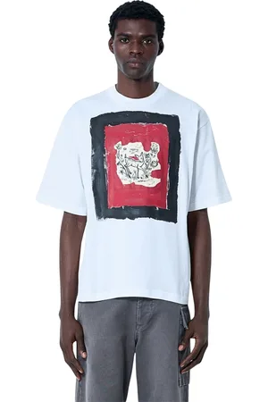 Marni Top, Herre, Hvid, S, Bomuld, Bomuld Jersey Print Motif T-Shirt