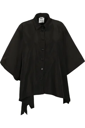 Aspesi Bluser & Skjorter, Dame, Sort, XS, Sort Skræddersyet Skjorte Bluser