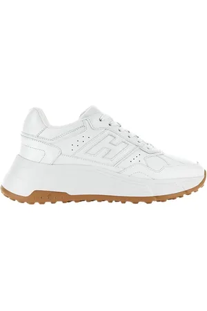 Hogan Sko, Dame, Hvid, 38 EU, Læder, Italienske lædersneakers med hukommelsesskum