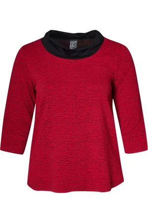 Pont Neuf Bluser & Skjorter, Dame, Rød, M, Uld, Steffi Bluse med Rund Hals