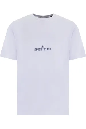 Stone Island Top, Herre, Lilla, XL, ConstructionLine Lilla T-Shirt