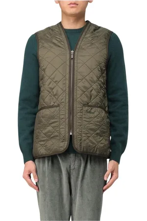 Barbour Jakke, Herre, Grøn, 2XL, Polyester, Quiltet Oliven Vest til Mænd