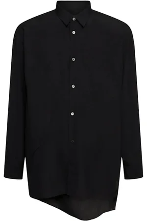 Comme des Garçons Skjorte, Herre, Sort, M, Polyester, Flydende Asymmetrisk Skjorte