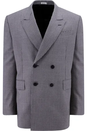 Alexander McQueen Jakke, Herre, Sort, L, Uld, Uld Pied de Poule Blazer
