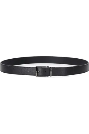 Emporio Armani Tilbehør, Herre, Sort, ONE SIZE, Læder, Sort Vendbar Læderbælte