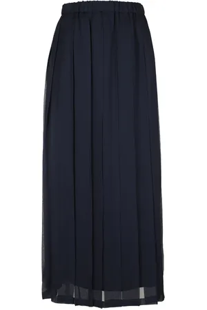 Aspesi Nederdel, Dame, Blå, XS, Uld, Blå midi nederdel elegant stil
