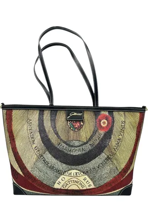 Gattinoni Pre-owned, Dame, Sort, ONE SIZE, Læder, Planetarium Shopping Taske Sort Eco-læder