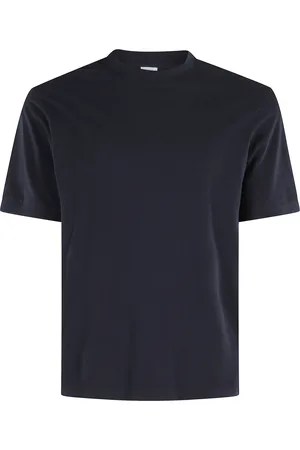 Malo Top, Herre, Blå, L, Bomuld, Blå Bomuld Linned Jersey T-Shirt