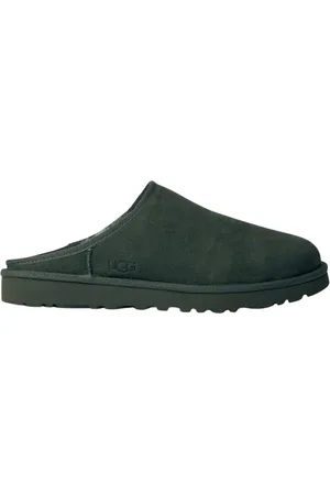 UGG Sko, Herre, Grøn, 42 EU, Suede, Suede Slip-On Mules Shearling Foret