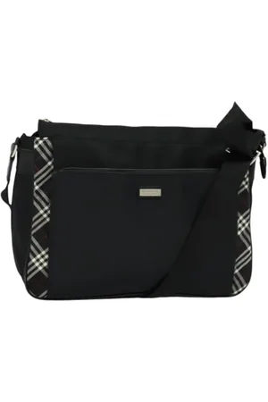 Burberry Pre-owned, Dame, Sort, ONE SIZE, Uld, Pre-owned nylon skuldertasker
