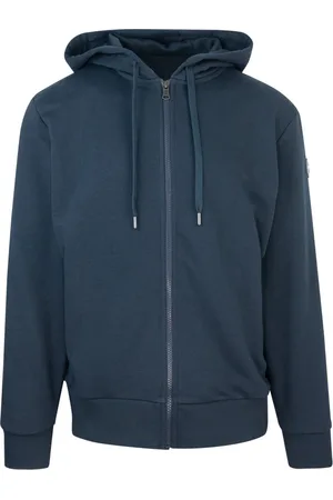 Colmar Sweathshirts & Hoodies, Herre, Blå, XL, Bomuld, Blå Hættetrøje Forårsvægt Lynlåslukning