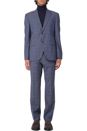 HUGO BOSS Jakkesæt, Herre, Blå, L, Klassisk Blå Slim Fit Jakkesæt