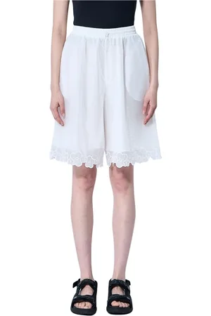 Cecilie Bahnsen Shorts, Dame, Hvid, S, Blondekant Ripstop Shorts