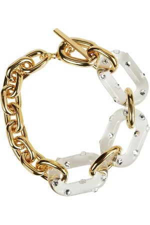 Paco rabanne Tilbehør, Dame, Gul, ONE SIZE, Polyester, Elegant Halskæde Smykkesamling