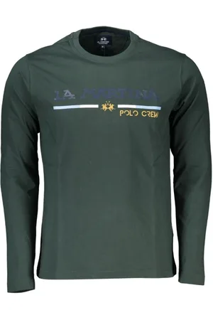 La Martina Top, Herre, Grøn, 2XL, Bomuld, Elegant grøn broderet bomulds T-shirt