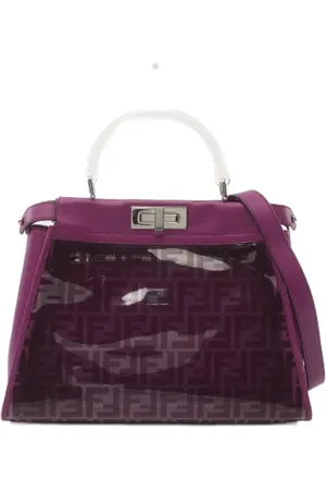 Fendi Pre-owned, Dame, Lilla, ONE SIZE, Pre-owned Plast fendi-tasker