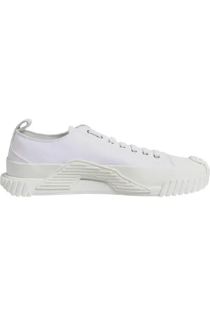 Dolce & Gabbana Sko, Herre, Hvid, 44 EU, Læder, Hvide lave sneakers med gummisål