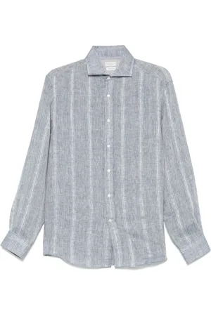 Brunello Cucinelli Skjorte, Herre, Blå, S, Indigo Blå Button-Up Skjorte