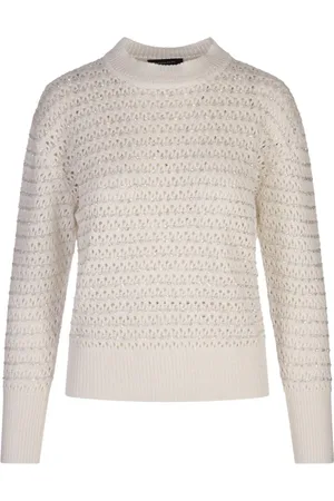 Fabiana Filippi Strik, Dame, Hvid, XS, Bomuld, Hvid Bomuldsblandingsbluse