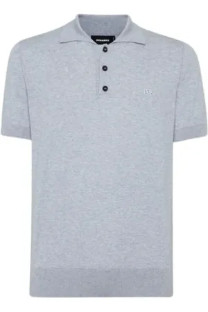 Dsquared2 Top, Herre, Grå, M, Bomuld, Kortærmet poloshirt