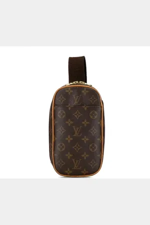 LOUIS VUITTON Pre-owned, Herre, Brun, ONE SIZE, Uld, Pre-owned canvas tasker