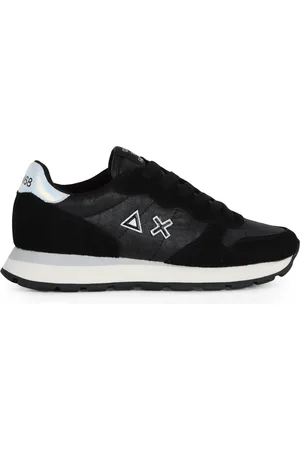 sun68 Sko, Dame, Sort, 36 EU, Læder, Sneakers i læder og stof med eco-læderindsatser
