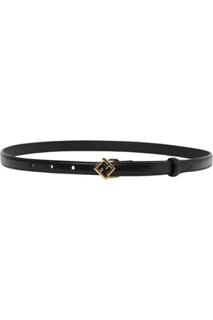 Fendi Tilbehør, Dame, Sort, 85 CM, Læder, Luksus Sort Læder Logo Bælte