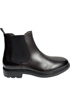 MARCO FERRETTI Sko, Herre, Sort, 45 EU, Læder, Læder Slip-On Ankelstøvler