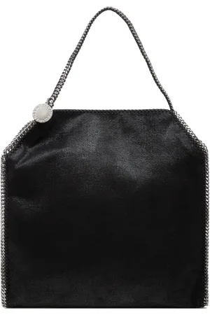 Stella McCartney Taske, Dame, Sort, ONE SIZE, Polyester, Snap-knap Stor Håndtaske med Indvendig Lomme