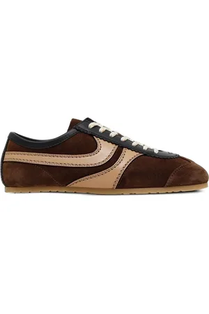 DRIES VAN NOTEN Sko, Dame, Brun, 38 1/2 EU, Uld, Brun Snøresko med Kontrastdetaljer