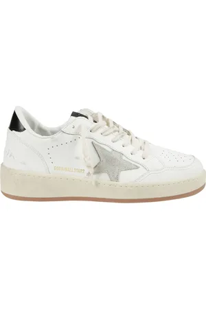 Golden Goose Sko, Herre, Hvid, 45 EU, Læder, Læder Sneakers med Suede Stjerne