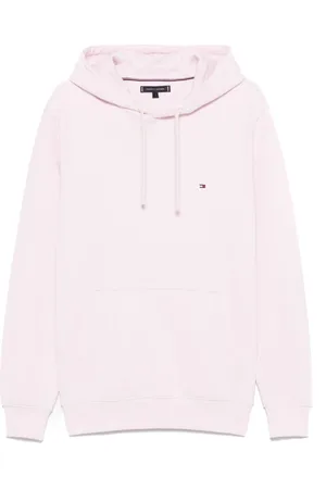 Tommy Hilfiger Sweathshirts & Hoodies, Herre, Lyserød, S, Uld, Lyserød Sweater med Frontlomme