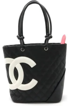 CHANEL Pre-owned, Dame, Sort, ONE SIZE, Tyl, Pre-owned Laeder totes