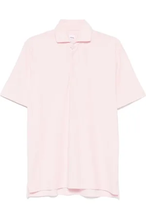 DoppiaA Top, Herre, Lyserød, L, Lyserød Polo Shirt med Korte Ærmer
