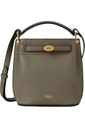 MULBERRY Taske, Dame, Grøn, ONE SIZE, Uld, Mini Islington Bucket i Linen