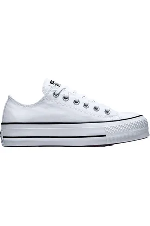Converse Sko, Dame, Hvid, 37 1/2 EU, Himmelhøje Lærred Platform Sneakers