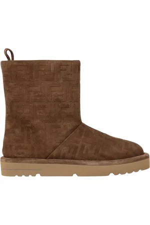 Fendi Sko, Dame, Brun, 36 1/2 EU, Brun Ruskind Ankelstøvler