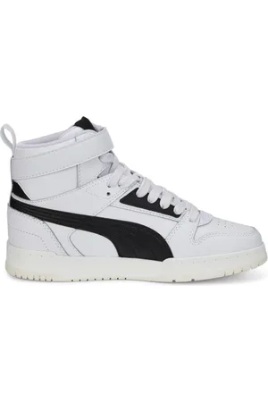 PUMA Sko, Herre, Hvid, 38 EU, Højtop Basketball Sneakers Rebound Game