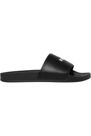 Msgm Sko, Herre, Sort, 39 EU, Sorte Slide Sandaler til Mænd