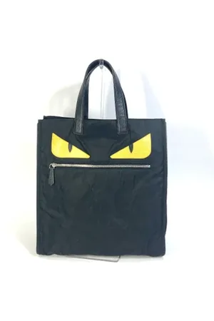 Fendi Pre-owned, Dame, Sort, ONE SIZE, Tyl, Pre-owned Stof fendi-tasker