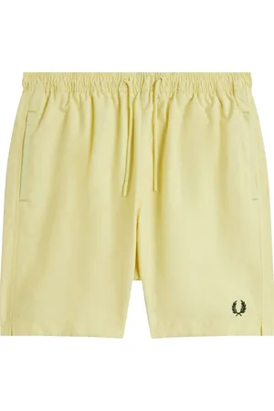 Fred Perry Badetøj, Herre, Gul, M, Hamp, Klassiske svømmebukser Champion